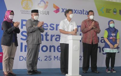 Peresmian Sentra Vaksinasi Indonesia Bangkit Drive Thru Pertama di Depok